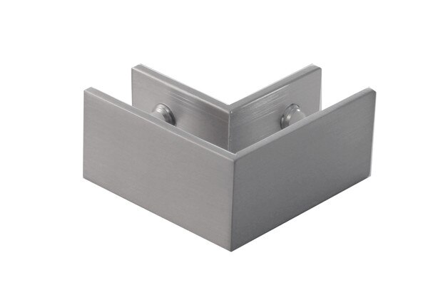 90 Sleeve Over Corner Glass Clamp Polished Chrome Portals